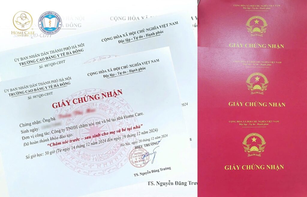 Chung-nhan-hoan-thanh-khoa-dao-tao-Cham-soc-TRUOC-SAU-SINH-cho-me-va-be-tai-nha-1024x659