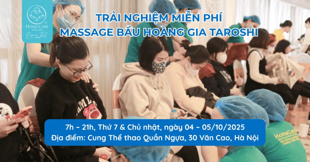 Trải Nghiệm Massage Bầu MIỄN PHÍ - Tặng Riêng Cho Mẹ Tại Sự Kiện Home Care & KidsPlaza