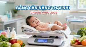 Bảng cân nặng thai nhi theo từng tháng tuổi chuẩn WHO mới nhất 2026