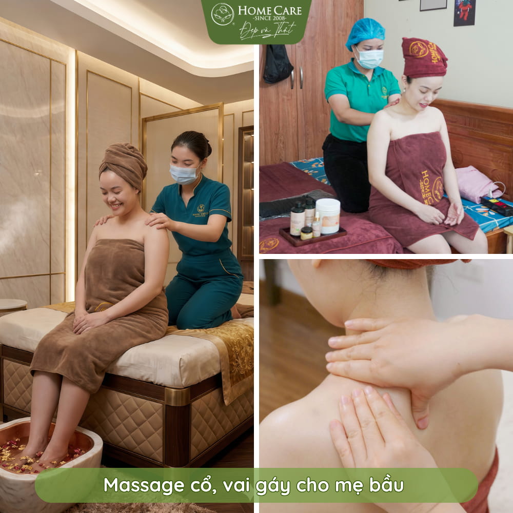 Massage cổ, vai gáy cho mẹ bầu