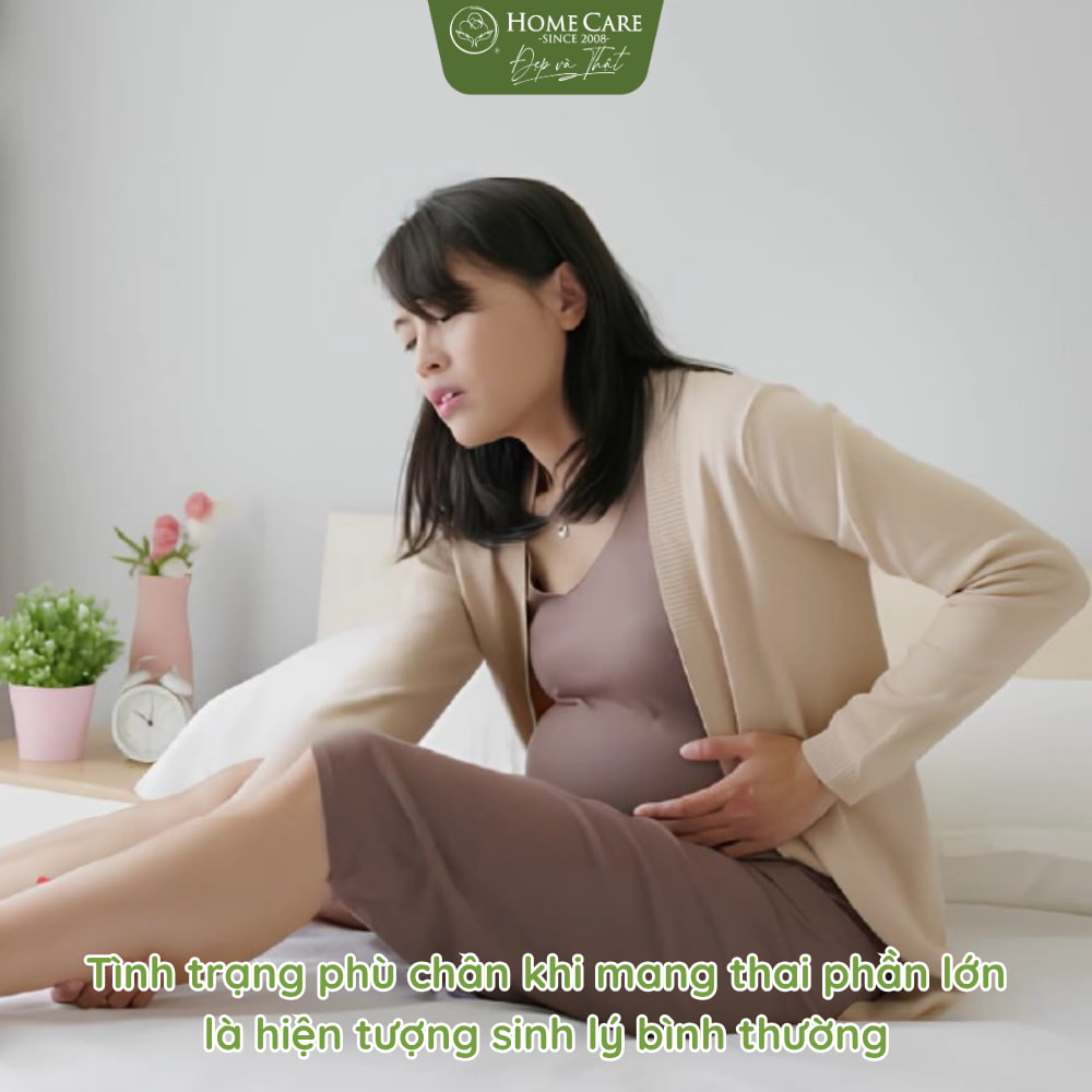 Tình trạng phù chân khi mang thai phần lớn là hiện tượng sinh lý bình thường