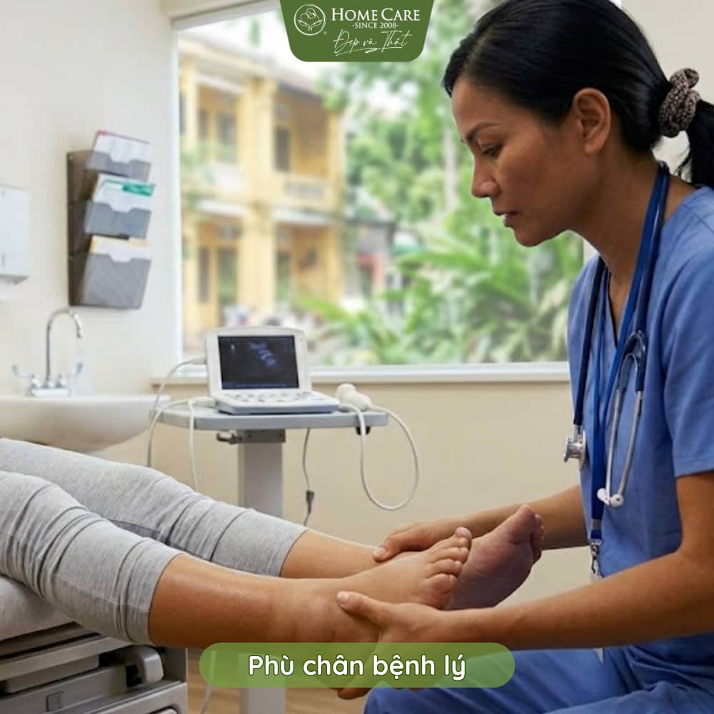 Phù chân bệnh lý