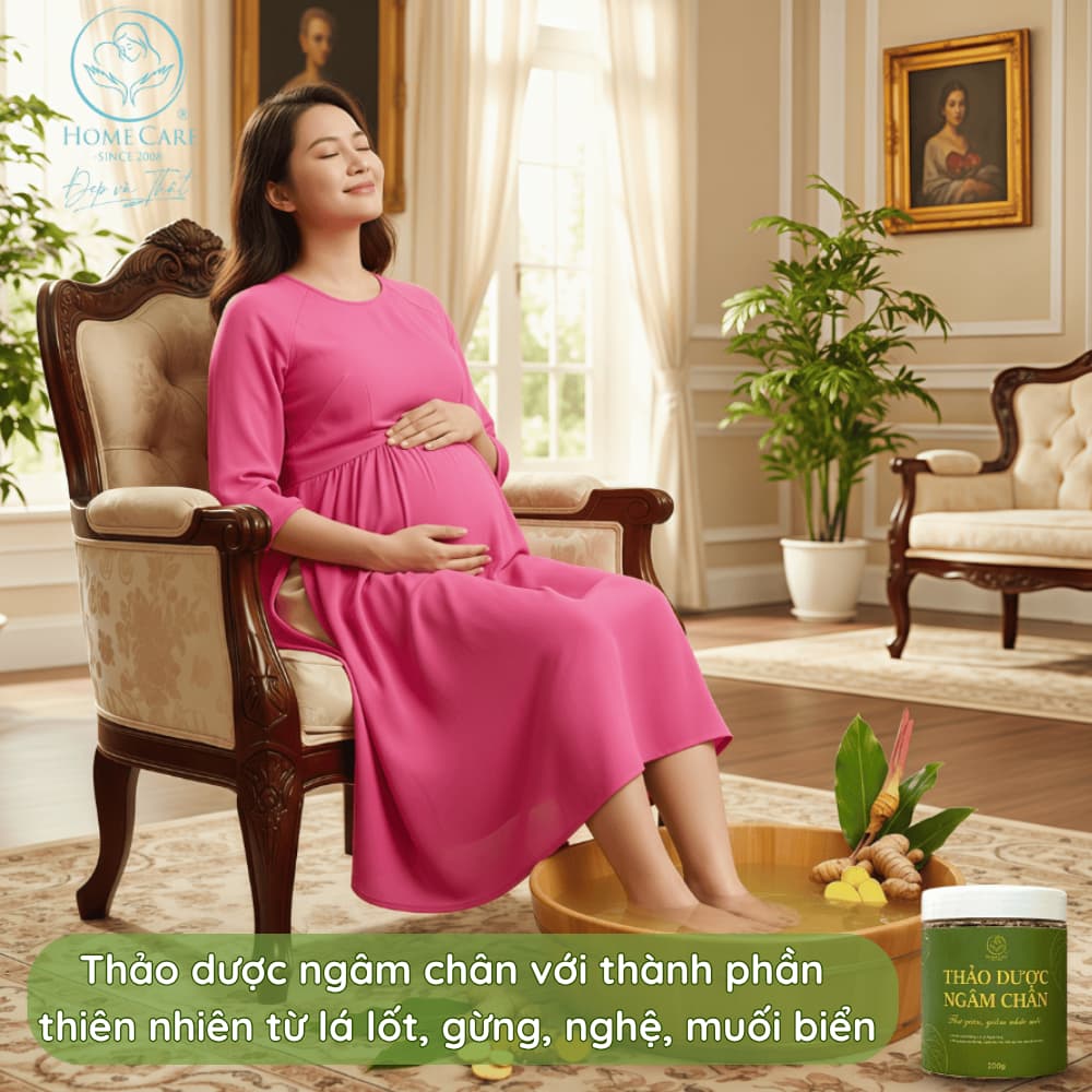 Thảo dược ngâm chân với thành phần thiên nhiên từ lá lốt, gừng, nghệ, muối biển