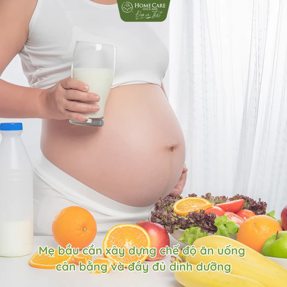 Mẹ bầu cần xây dựng chế độ ăn uống cân bằng và đầy đủ dinh dưỡng
