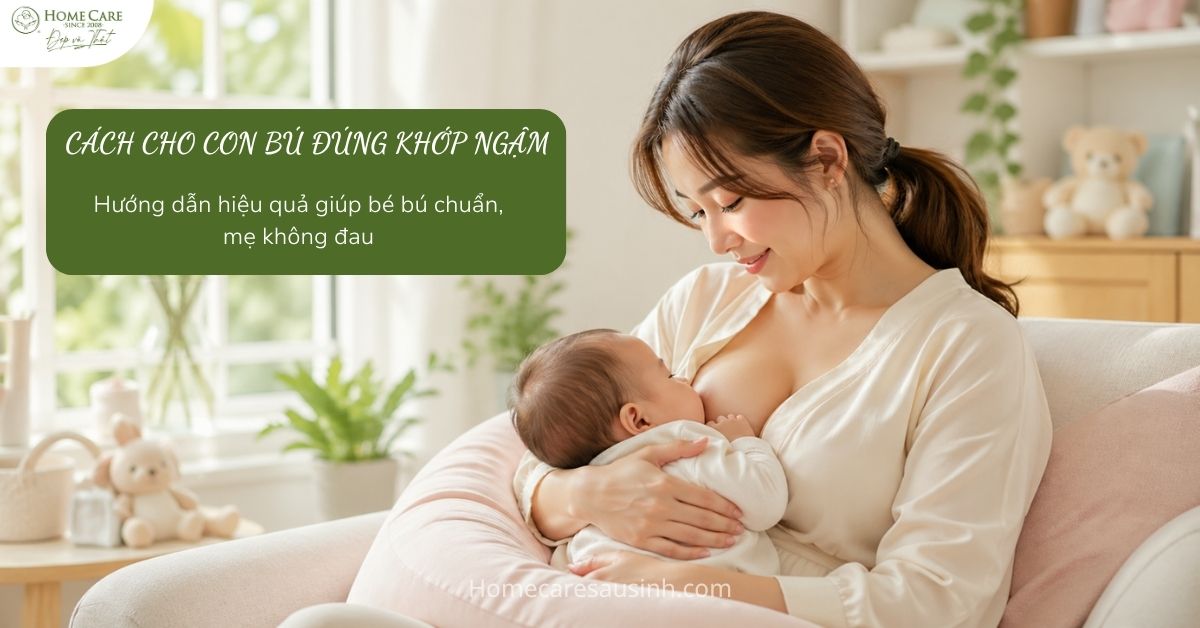 Hướng dẫn cách cho con bú đúng khớp ngậm cùng