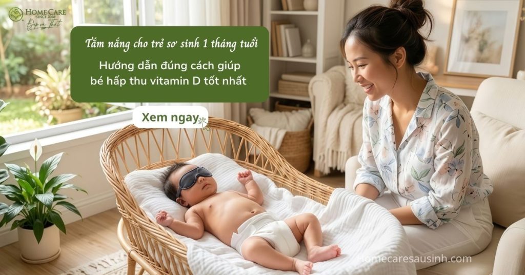 Tắm nắng cho trẻ sơ sinh 1 tháng tuổi: Hướng dẫn đúng cách giúp bé hấp thu vitamin D tốt nhất Tắm nắng cho trẻ sơ sinh 1 tháng tuổi: Hướng dẫn đúng cách giúp bé hấp thu vitamin D tốt nhất