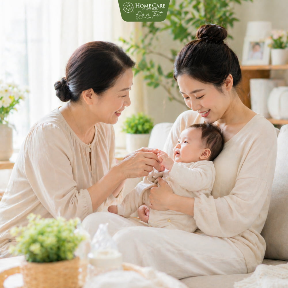 Mẹ nên chia sẻ chăm con với người thân để giảm bớt áp lực 