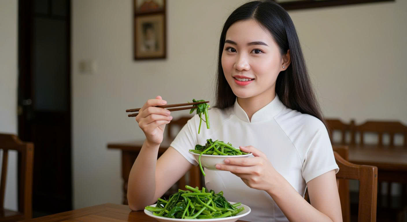 Sau-sinh-bao-lâu-thi-an-duoc-rau-muong?
