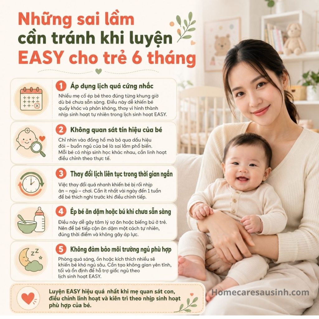 Lịch EASY cho bé 6 tháng