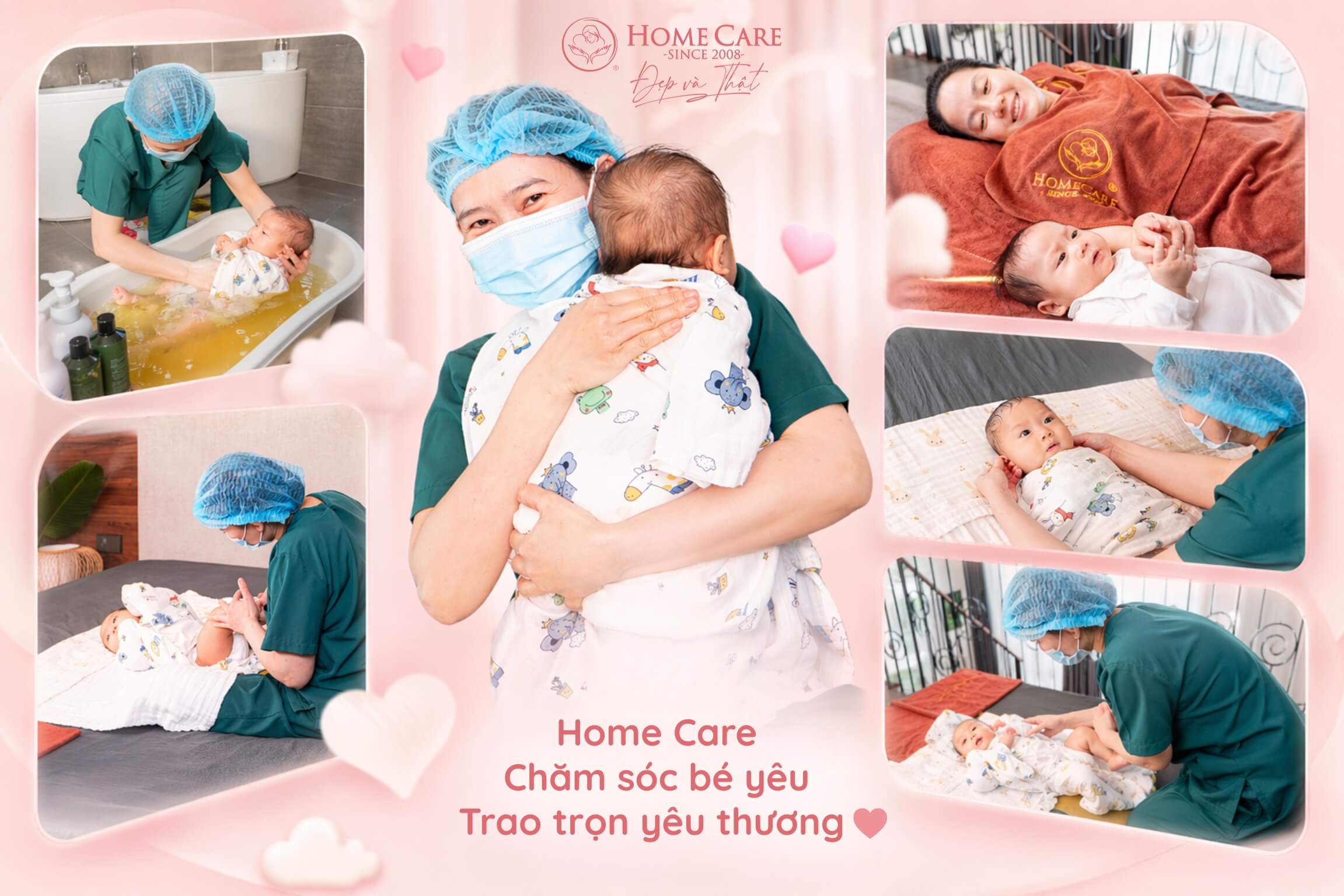 Chăm sóc bé sau sinh toàn diện tại trung tâm Home Care Luxury