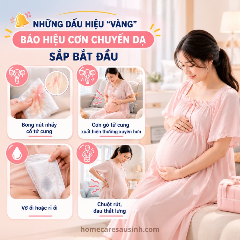 Những dấu hiệu “vàng” báo hiệu cơn chuyển dạ sắp bắt đầu