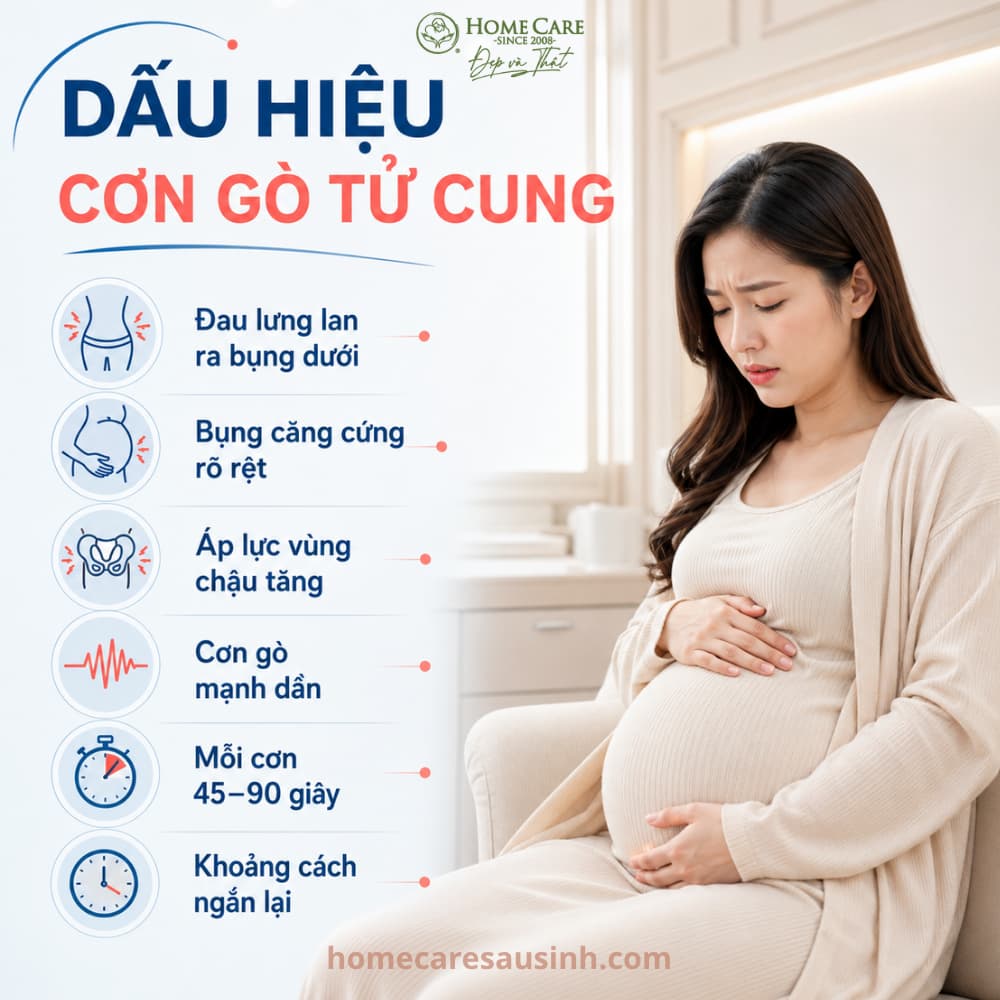 Dấu hiệu nhận biết các cơn gò tử cung khi mang thai
