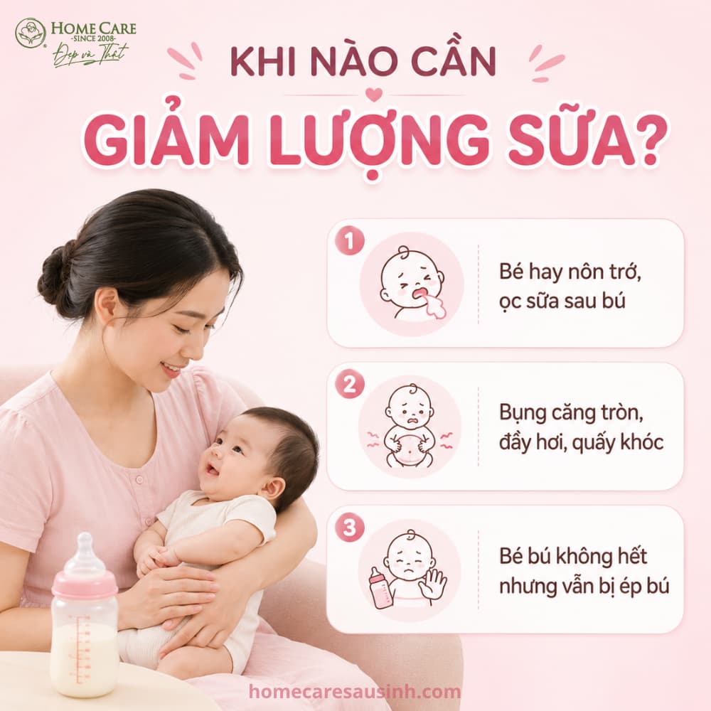 Khi nào cần giảm lượng sữa?