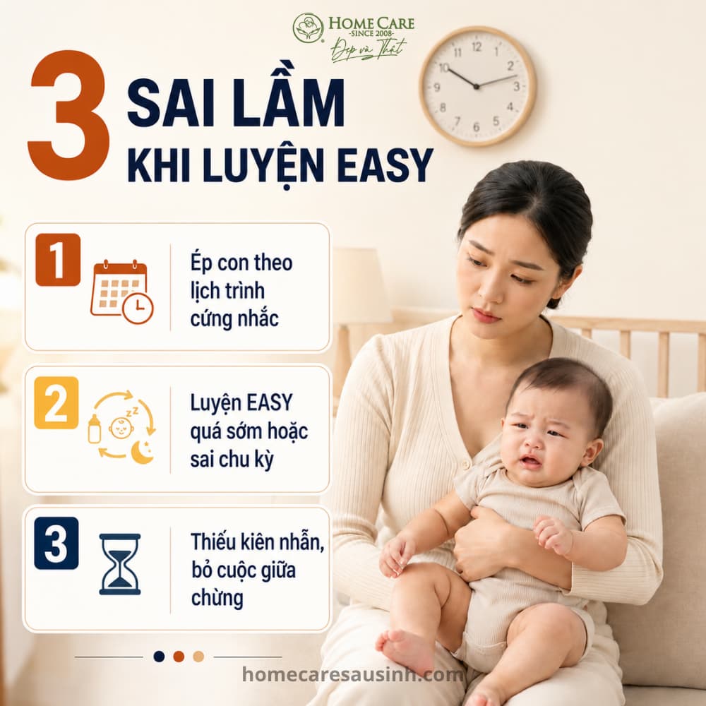 3 Sai lầm khi luyện EASY khiến mẹ kiệt sức, con quấy khóc nhiều hơn