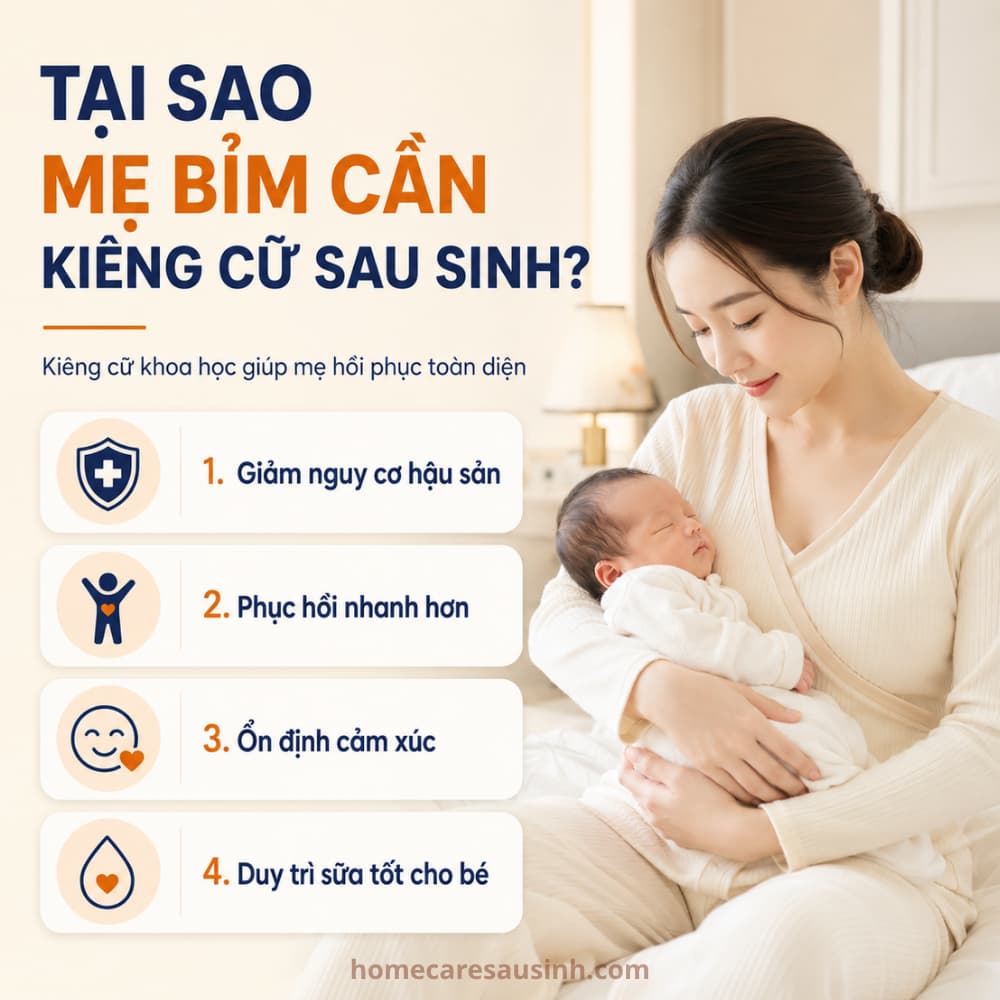 Tại sao mẹ bỉm cần kiêng cữ sau sinh?