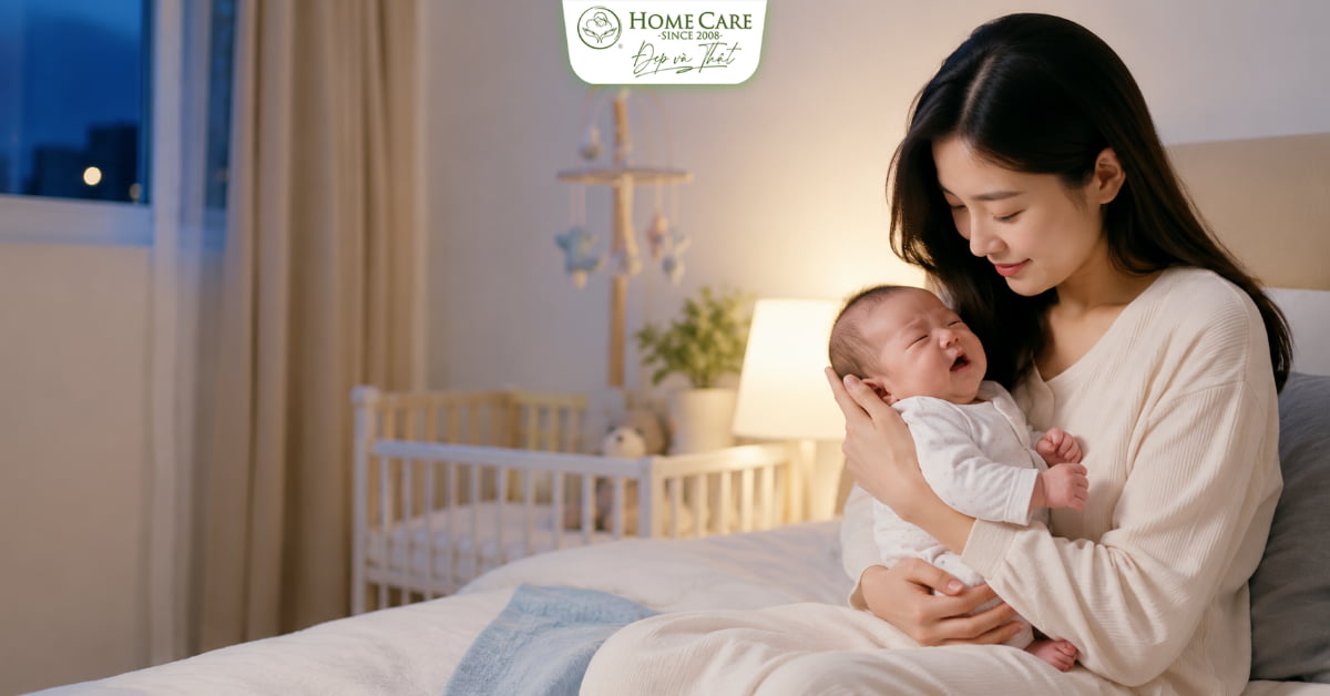 Bé 1 tháng tuổi ngủ không sâu giấc do đâu, làm sao để cải thiện?