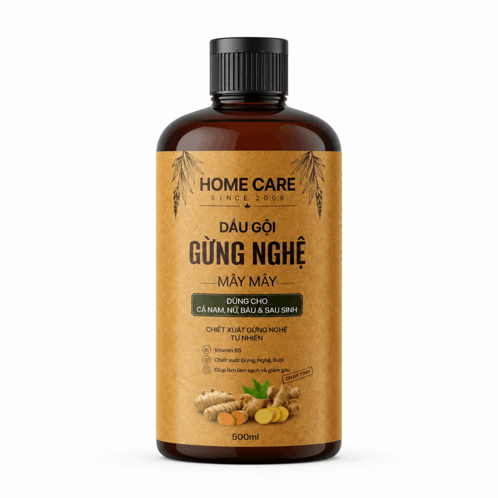 [Mua 1 Tặng 1] Dầu gội giảm rụng tóc từ Gừng - Nghệ - Bưởi chai 300ML - 1L Mây Mây