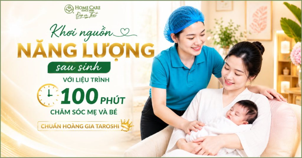 Khơi nguồn năng lượng sau sinh với liệu trình 100 phút chăm sóc mẹ và bé chuẩn Hoàng Gia TAROSHI