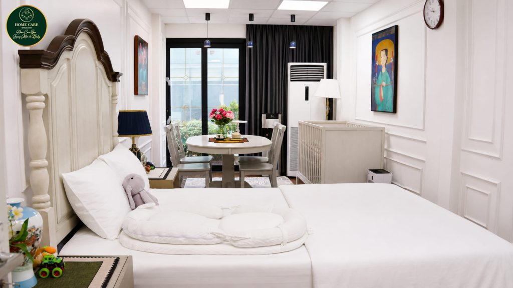 Không gian phòng ở cữ tại trung tâm chăm sóc bà đẻ Home Care Luxury