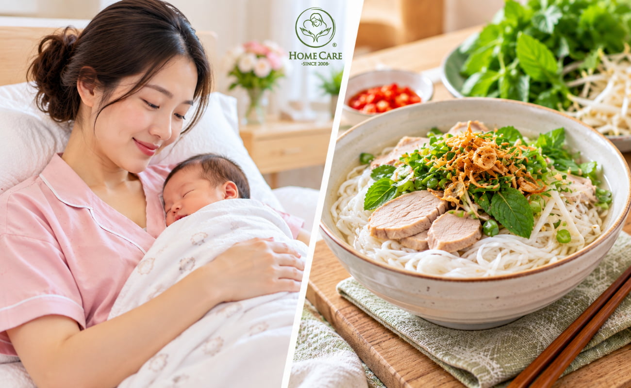 Giải đáp: Mẹ sau sinh mổ ăn bún được không?