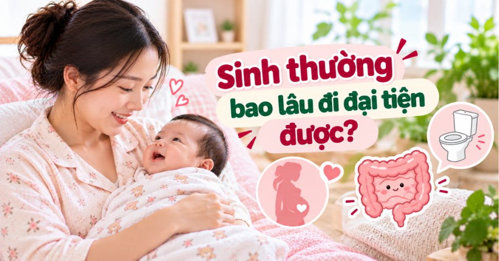Sinh thường bao lâu đi đại tiện được? 3 Mẹo cho mẹ đi vệ sinh nhẹ nhàng, không sợ đau tầng sinh môn