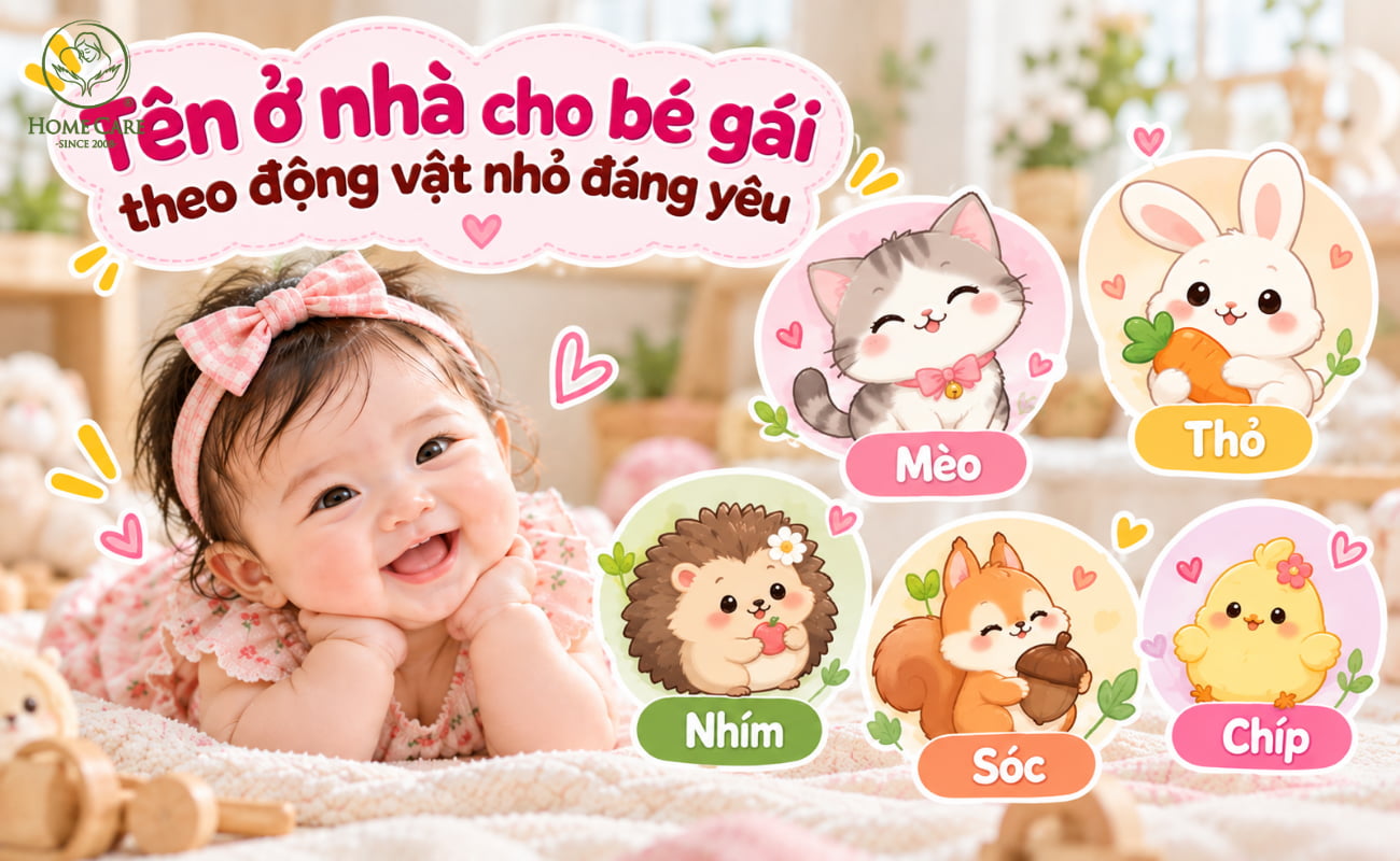 Tên ở nhà cho bé gái theo động vật nhỏ đáng yêu
