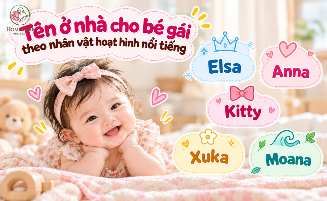 Tên ở nhà theo nhân vật hoạt hình nổi tiếng