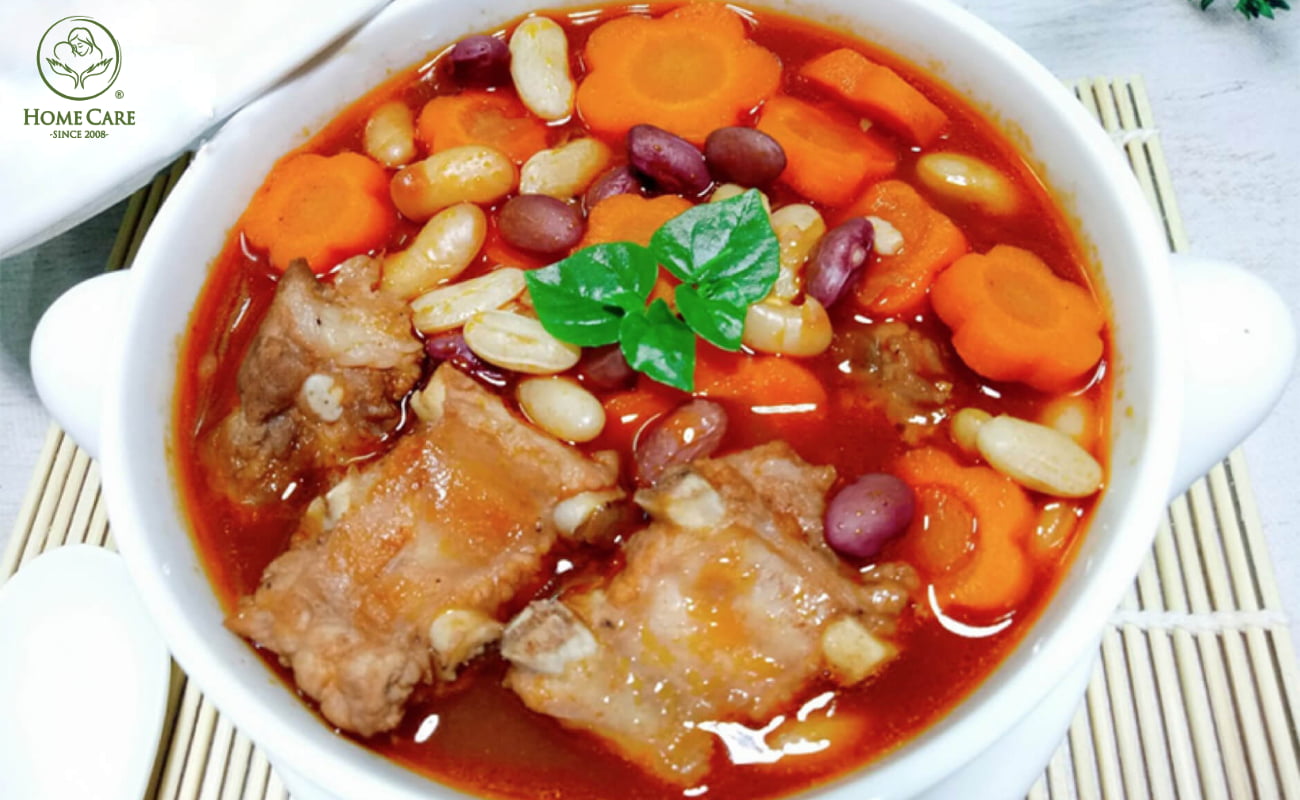 Xương bò hầm đậu