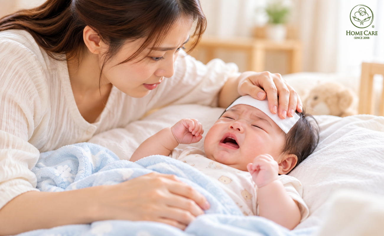 Biểu hiện nhận biết khi bé bị sốt
