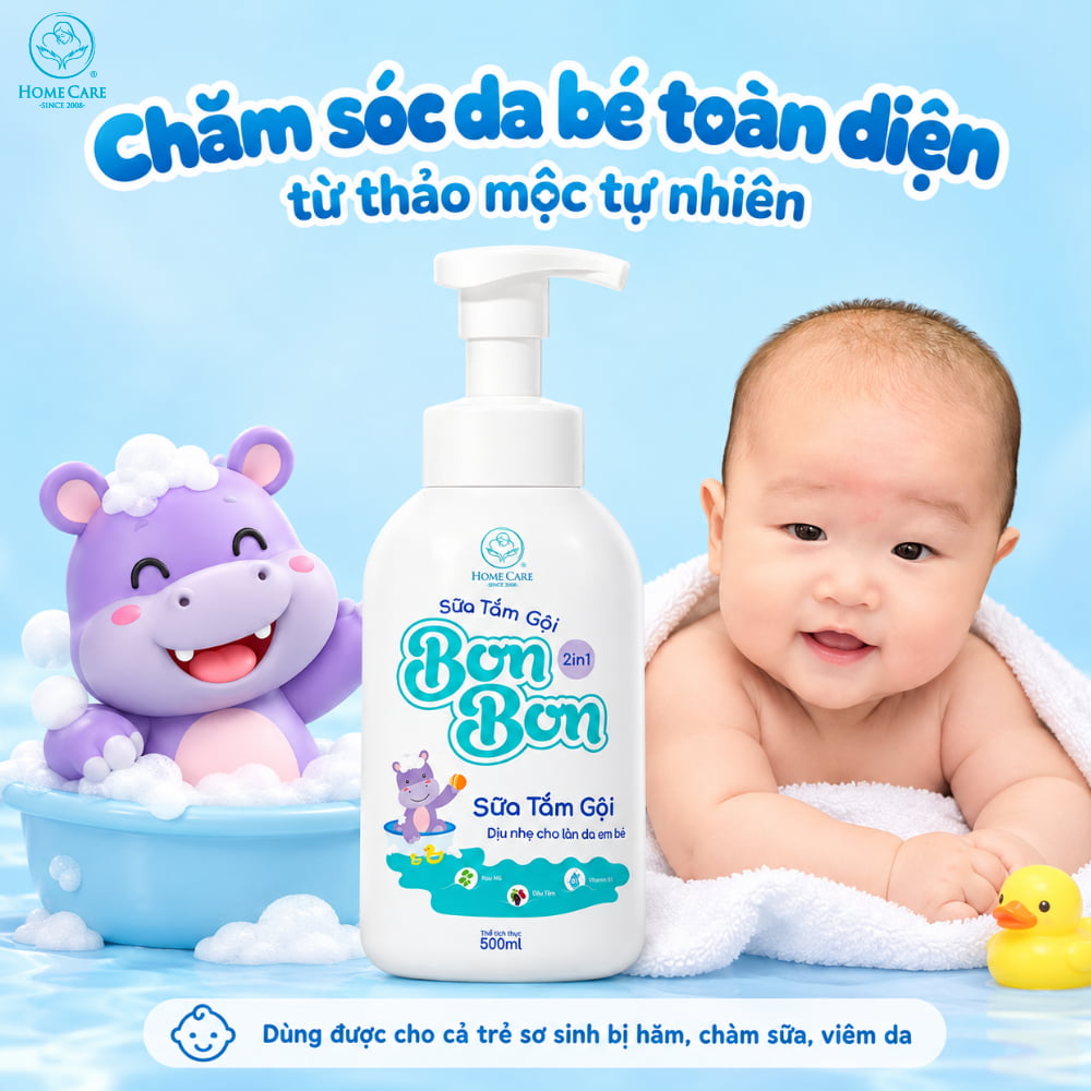 Sữa tắm gội toàn thân dịu nhẹ cho bé Bon Bon