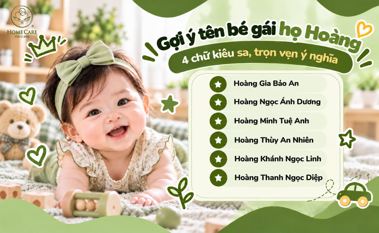 Tên bé gái họ Hoàng 4 chữ kiêu sa, trọn vẹn ý nghĩa