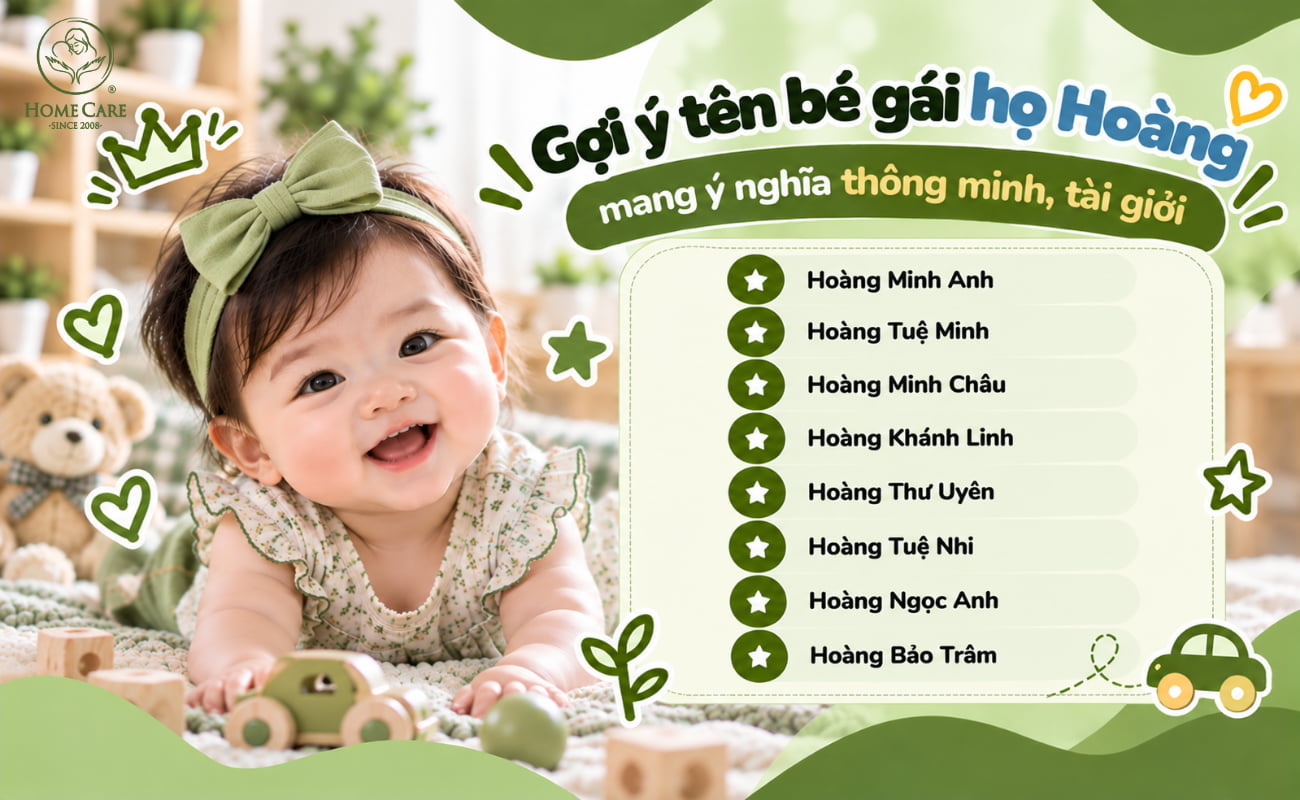 Tên bé gái họ Hoàng hay mang ý nghĩa thông minh, tài giỏi