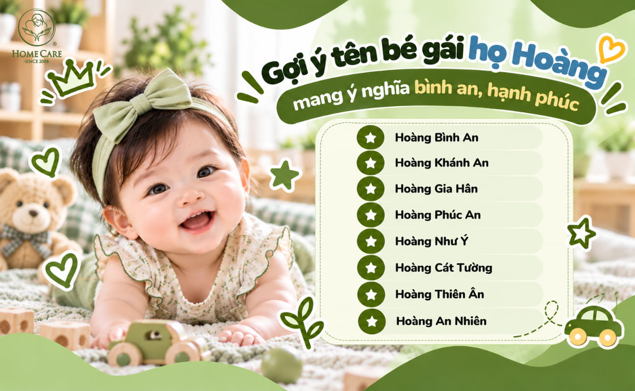 Gợi ý tên bé gái họ Hoàng mang ý nghĩa bình an, hạnh phúc