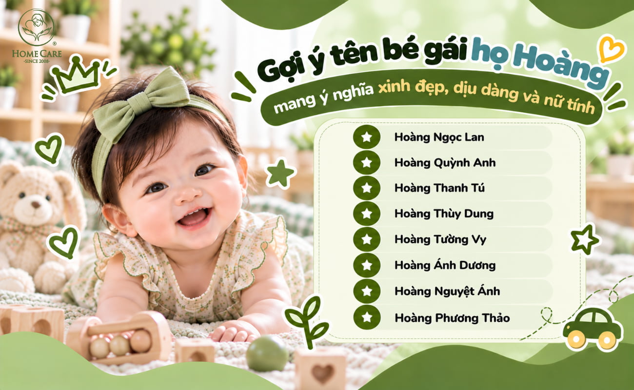 Tên bé gái họ Hoàng mang ý nghĩa xinh đẹp, dịu dàng và nữ tính