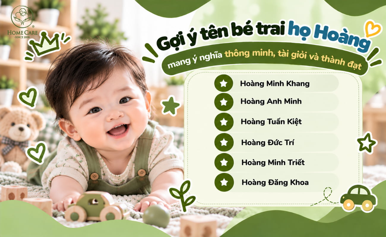 Tên bé trai họ Hoàng mang ý nghĩa thông minh, tài giỏi và thành đạt
