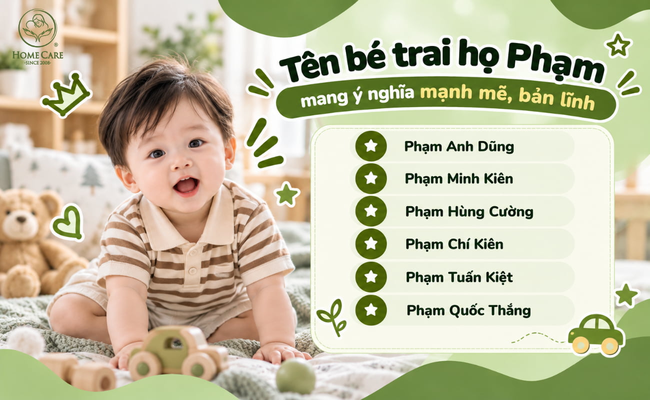 Tên bé trai họ Phạm mang ý nghĩa mạnh mẽ, bản lĩnh