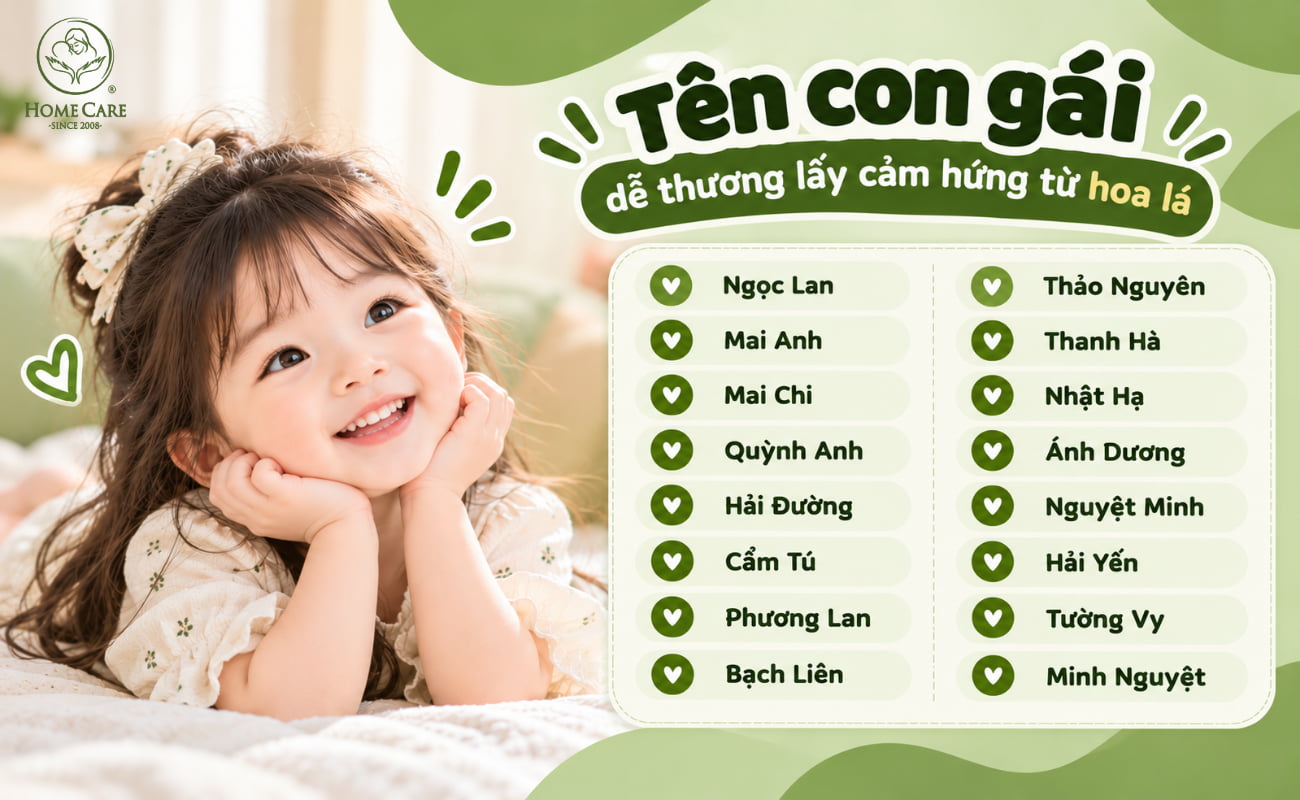 Tên con gái dễ thương lấy cảm hứng từ hoa lá