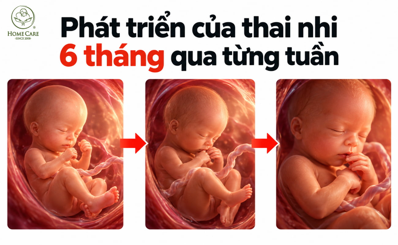 Thai nhi tháng thứ 6 phát triển như thế nào?